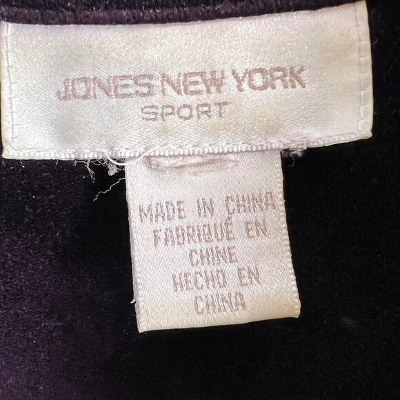 Jones New York Sport Vintage Purple Velvet Overshirt Jacket XL 1X - Picture 6 of 7